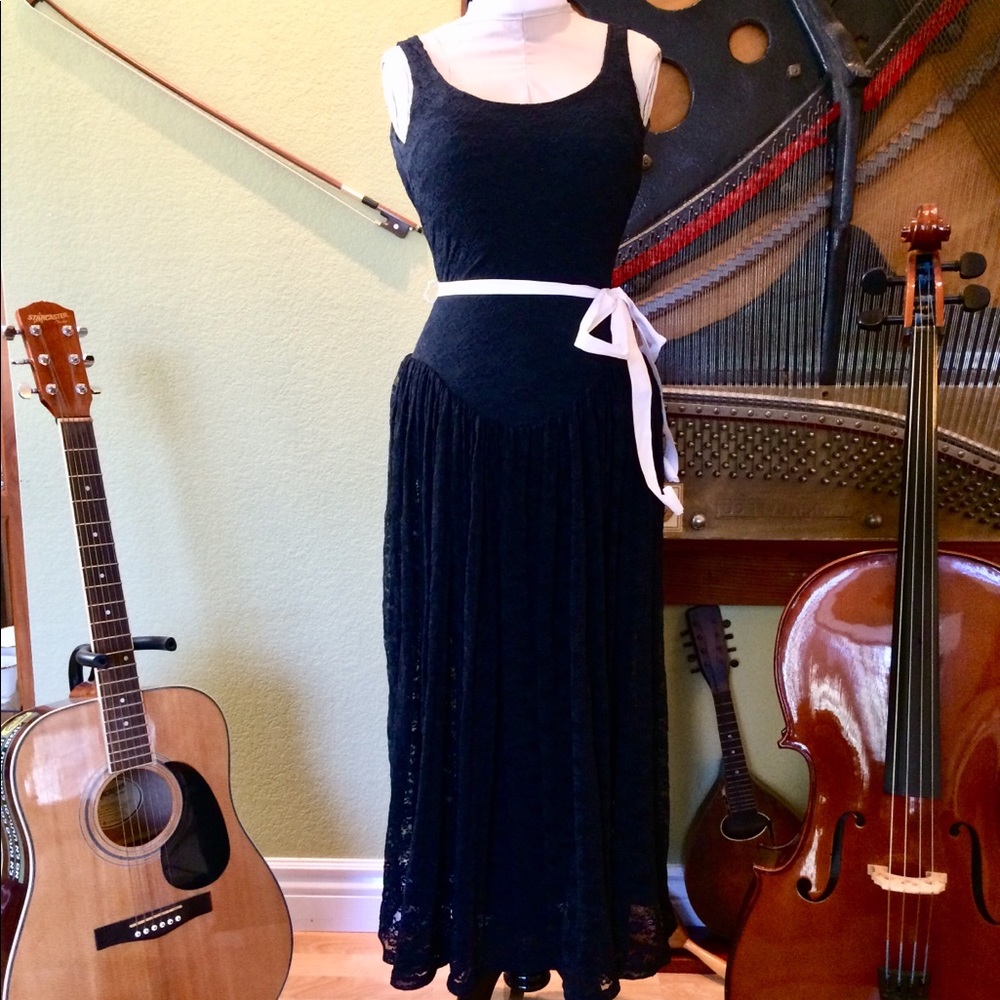 80’s Betsey Johnson Black Lace Dress
